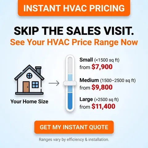 HVAC ad: Instant price ranges, no sales visit